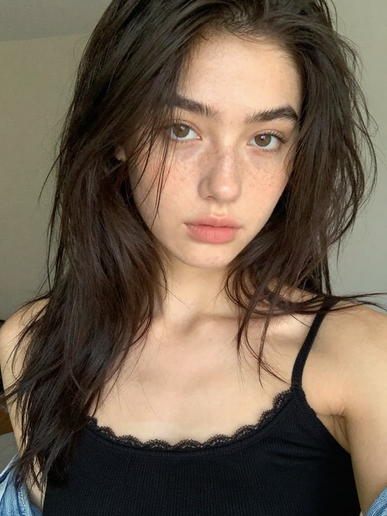 Smartphone selfie of a beautiful young caucasian woman in her late…