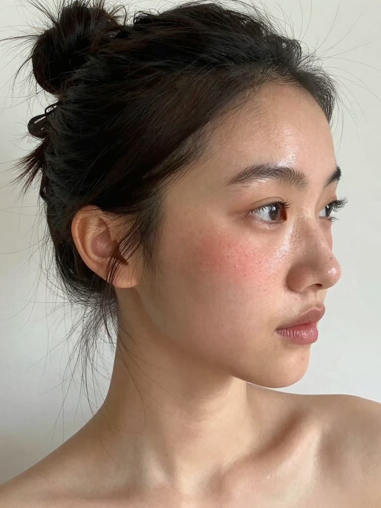 Smartphone photo of a young East Asian woman in her early 20s, shown…