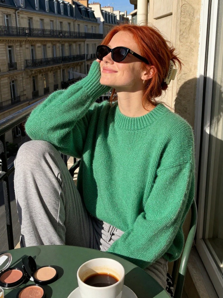AI-generated persona — Jessica on Parisian balcony